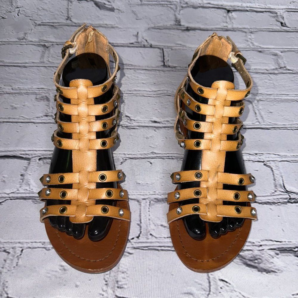 Aldo Studded Strap Leather Sandal Size 8